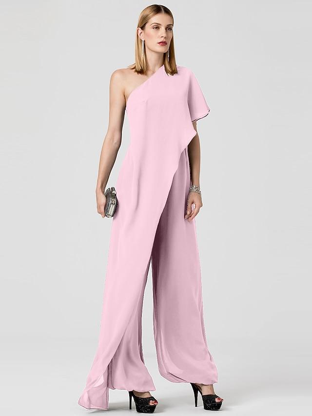 Asymmetrical modern wedding jumpsuit