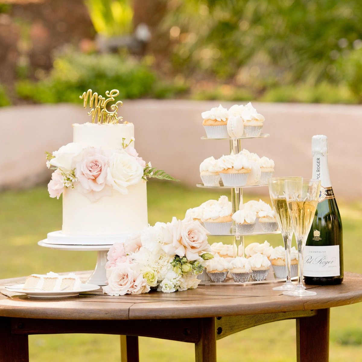Backyard dessert and drink station