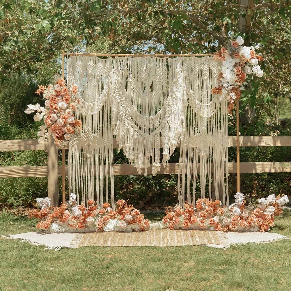 Macrame boho wedding backdrop
