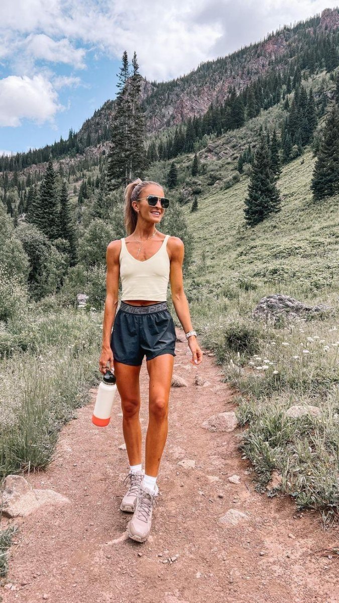Hiking shorts and tank top