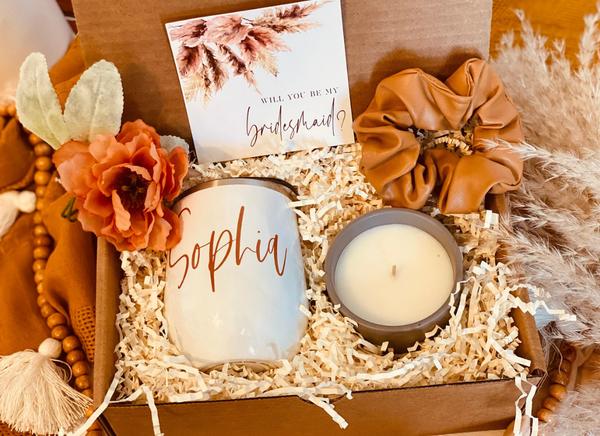 Wedding style bridesmaid proposal boxes