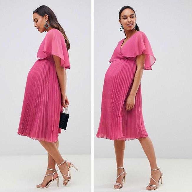 Pregnant guest cocktail maternity dress