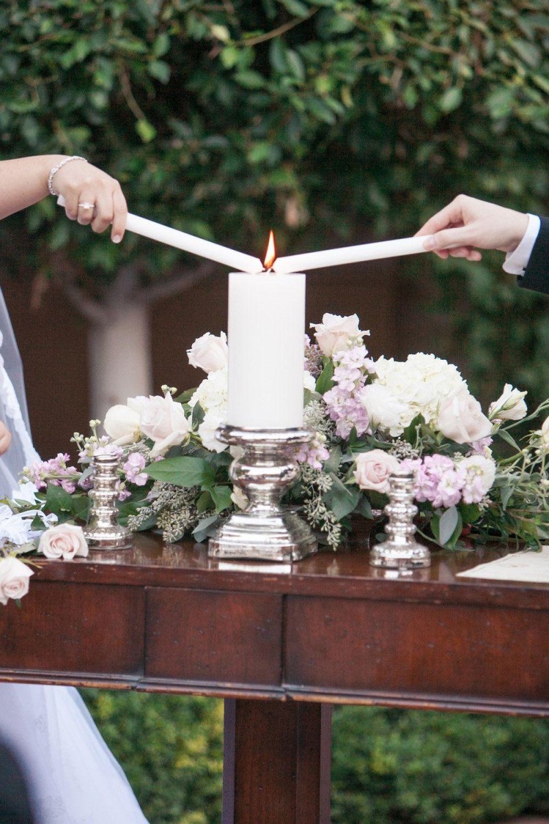 DIY wedding unity ceremony table