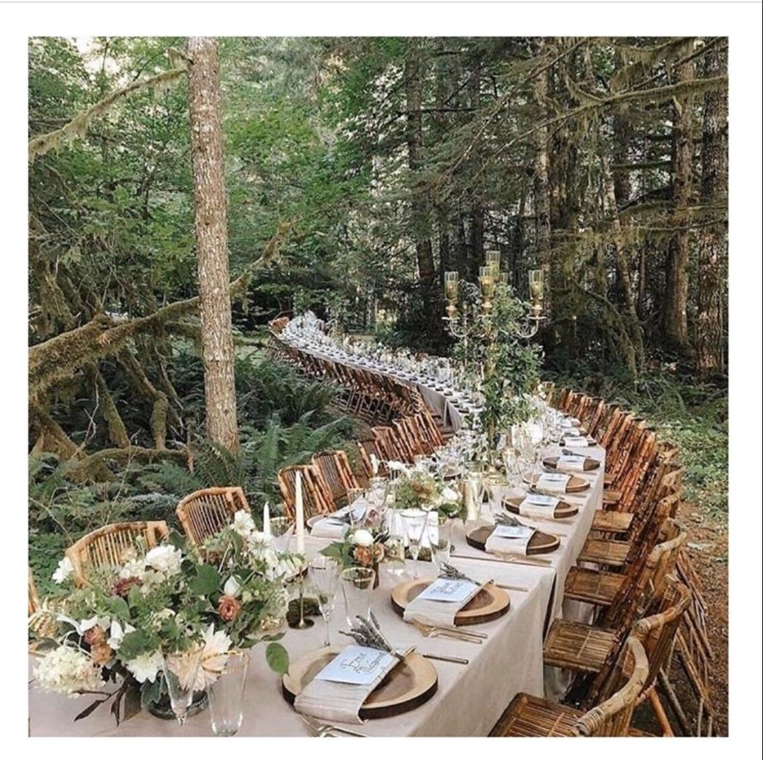 Eco friendly forest wedding decorations