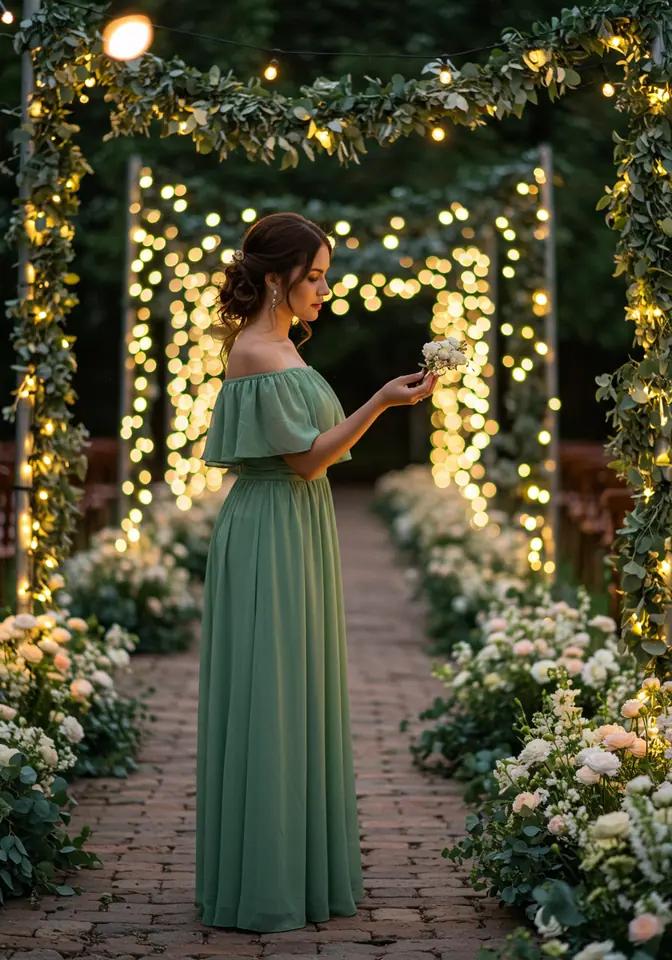 Evening garden wedding guest outfit dress