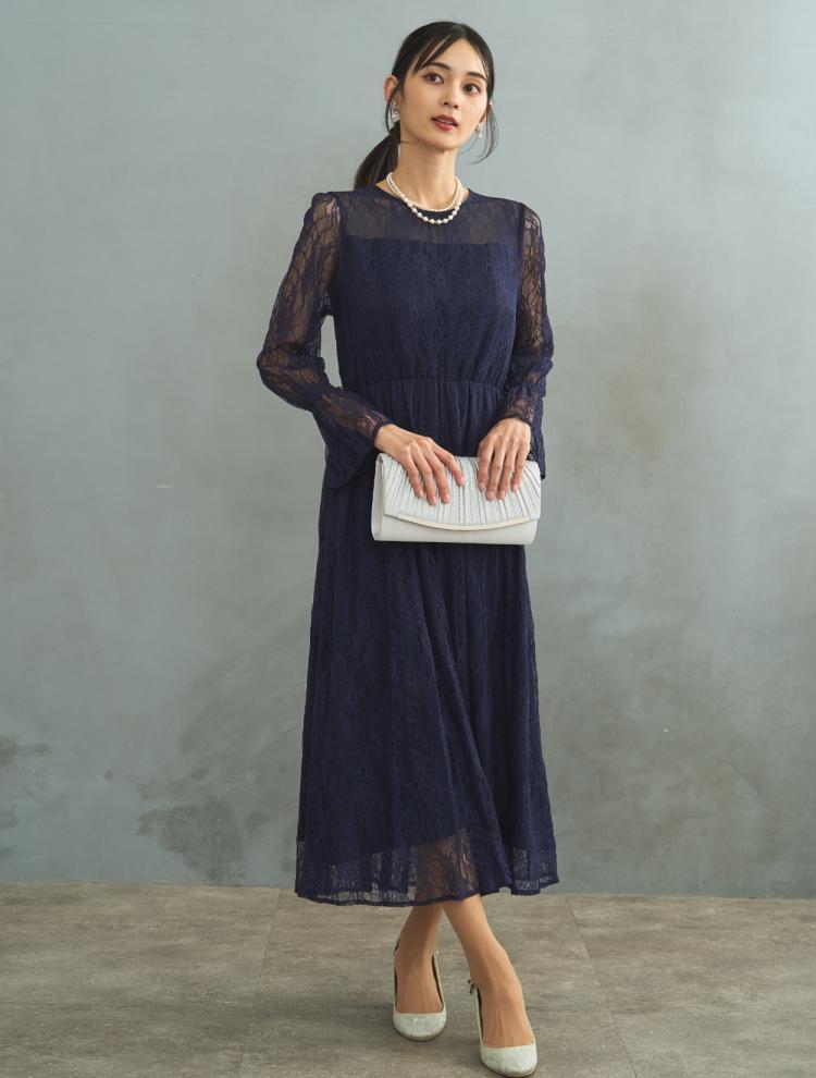 Lace pearl wedding guest outfit elegant details