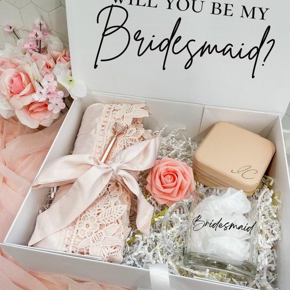Floral bridesmaid proposal gift box