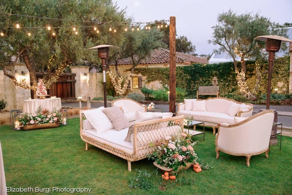 Luxury wedding guest lounge furniture