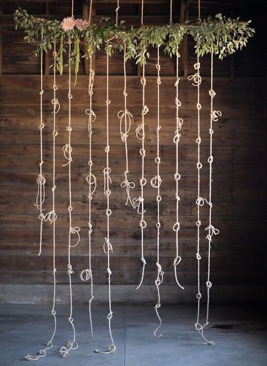 Hanging greenery wedding backdrop decoration