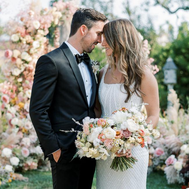 Couple inspired by How Do I Love Thee wedding reading