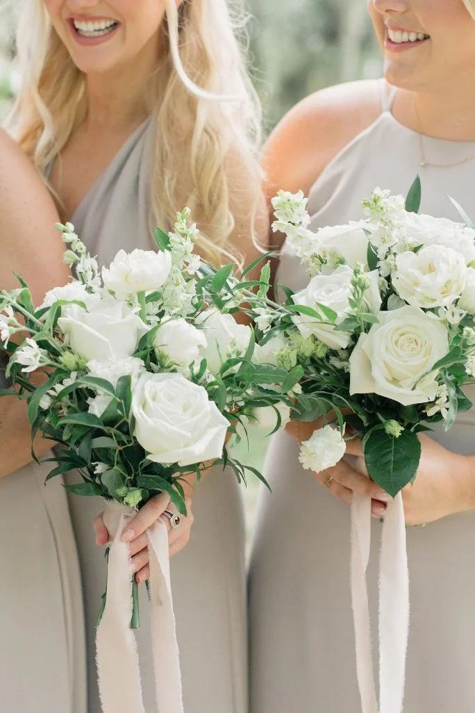 Ivory flower greenery bouquet