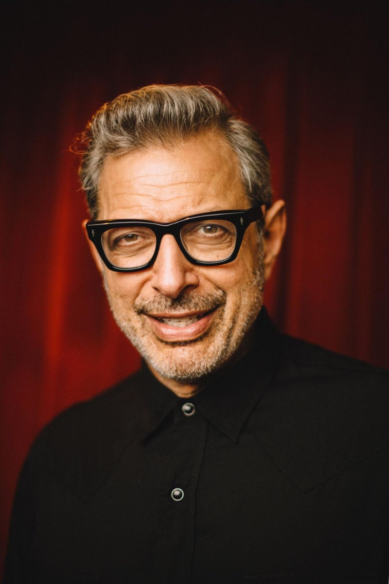 Jeff Goldblum wearing a bold tailored outfit