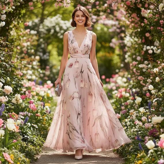 Lightweight maxi dress garden reception