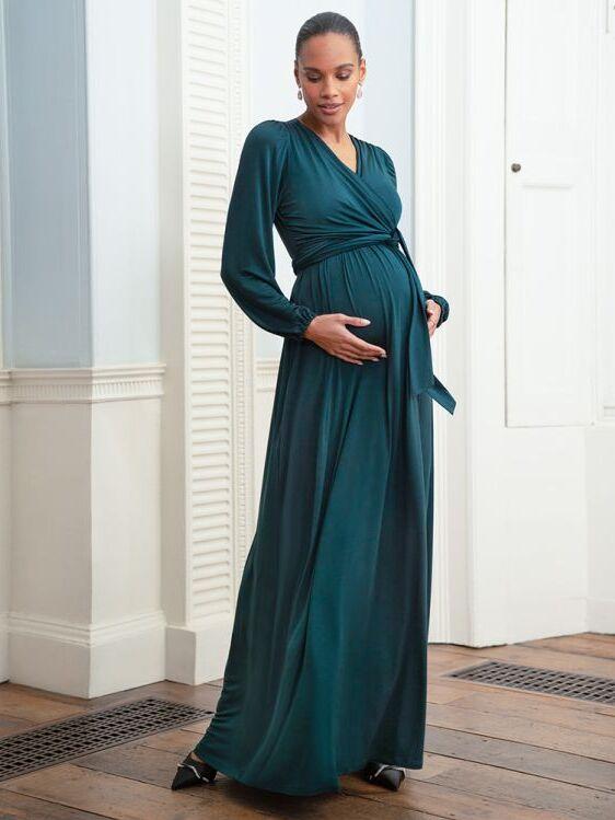 Pregnant guest long sleeve dress