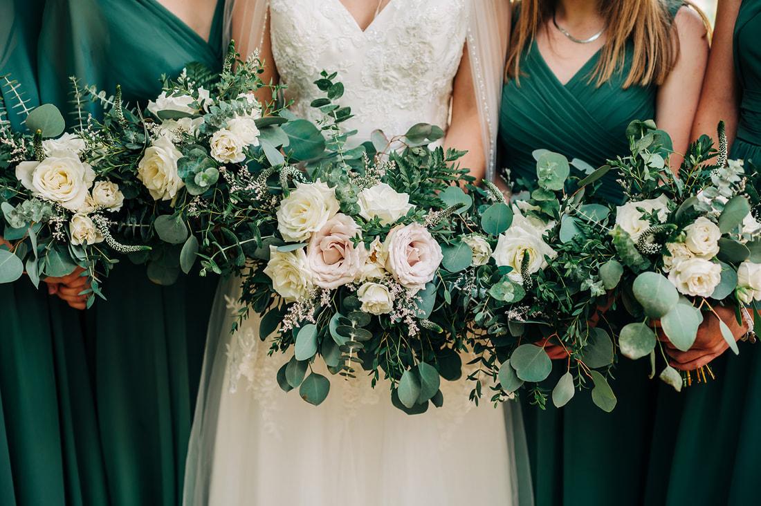 Lush greenery bridesmaid bouquet