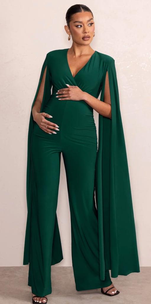 Pregnant guest wearing formal jumpsuit
