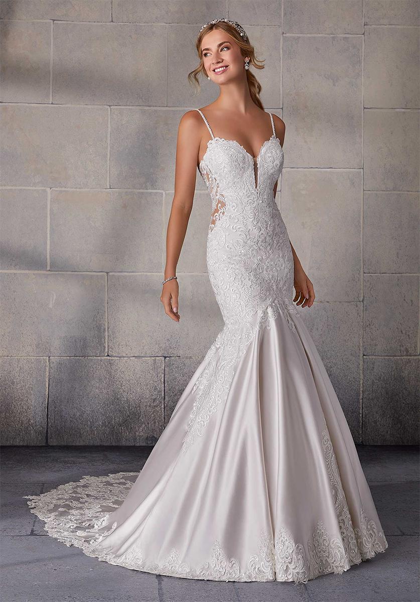 Mermaid wedding gown with fitted silhouette