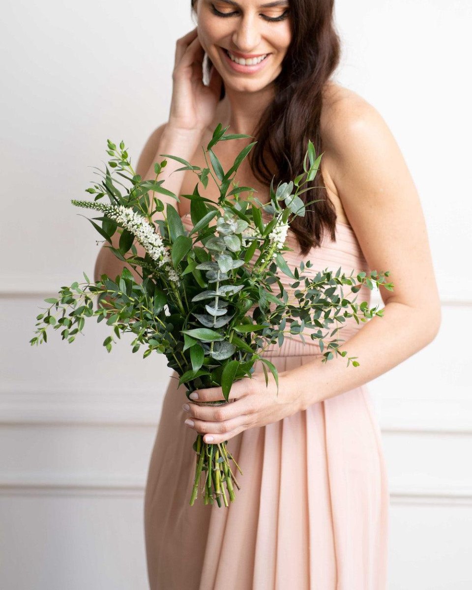 Modern greenery bridesmaid bouquet