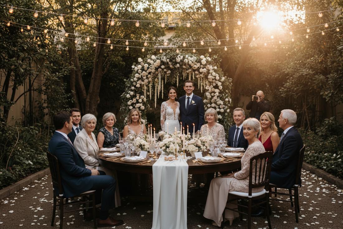 intimate small wedding family gathering