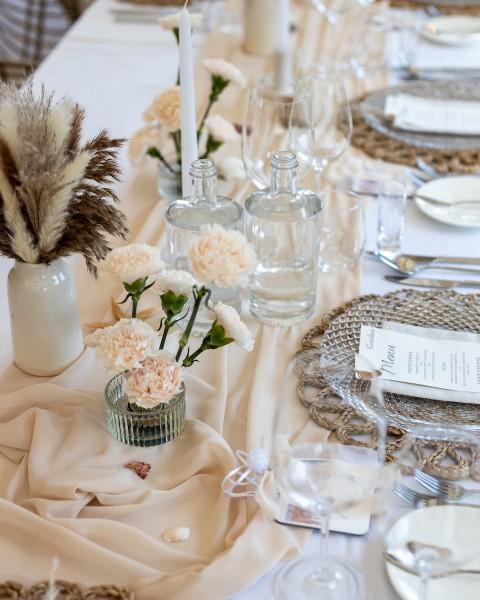 Beige sand neutral summer wedding