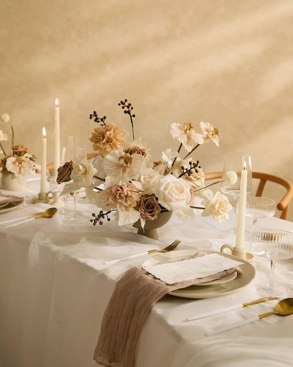 beige taupe wedding reception