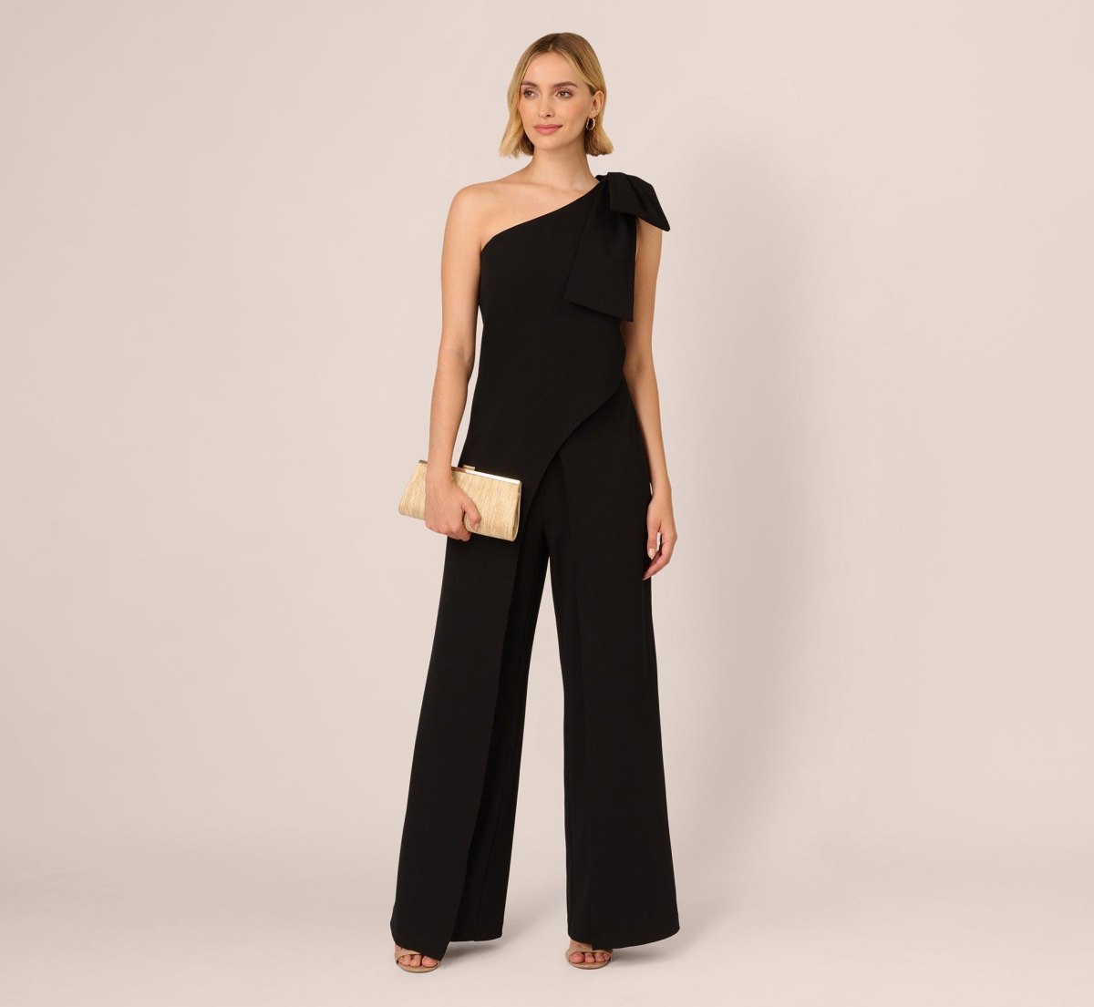 One shoulder wedding guest jumpsuit