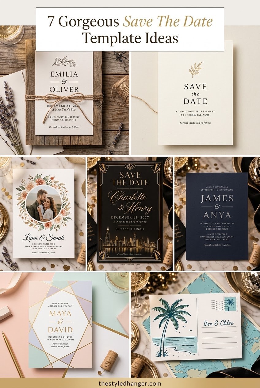 7 Gorgeous Save The Date Template Ideas