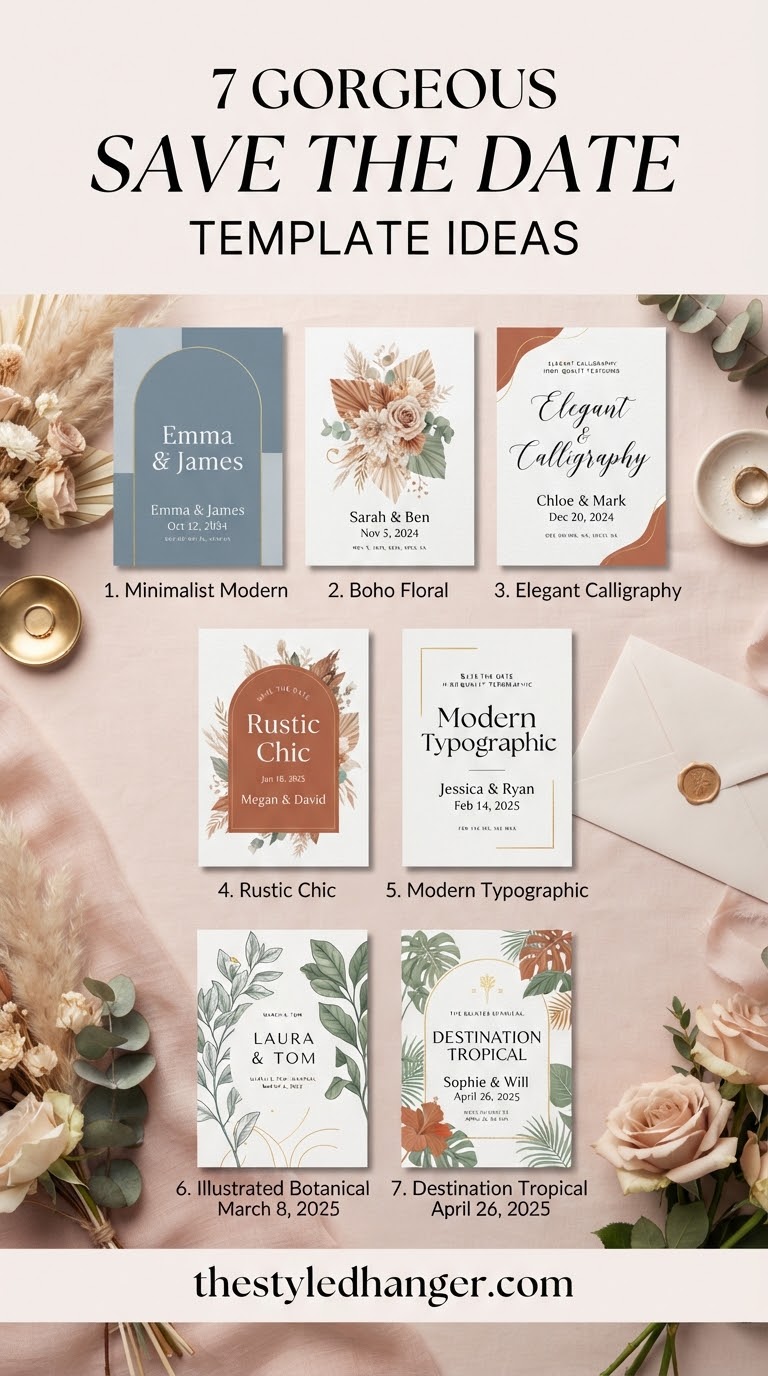 7 Gorgeous Save the Date Template Ideas