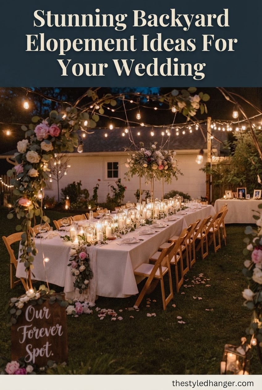 Stunning Backyard Elopement Ideas For Your Wedding