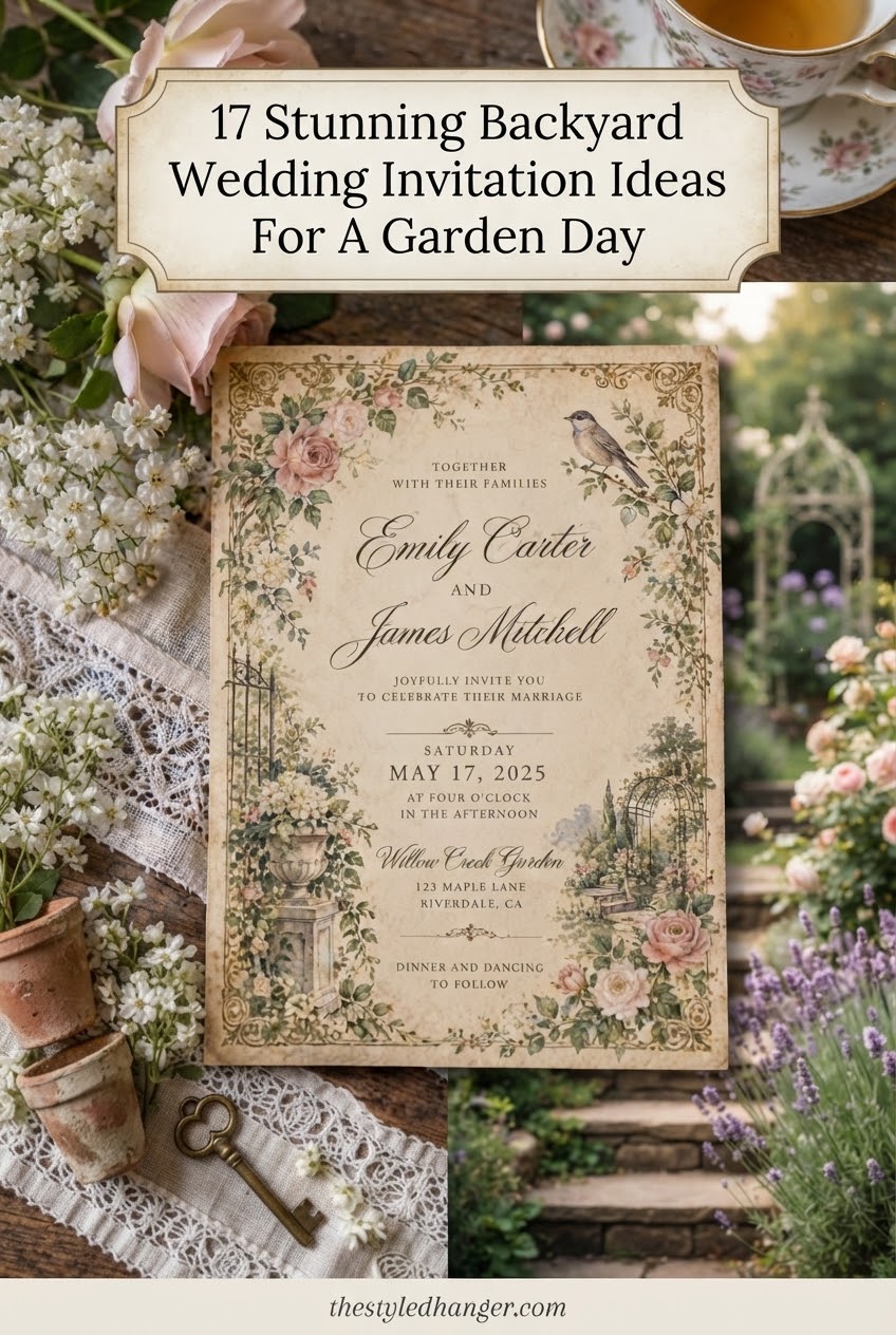 17 Stunning Backyard Wedding Invitation Ideas For A Garden Day