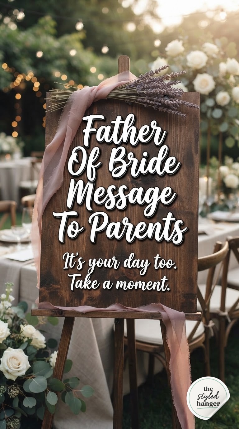 Father Of Bride Message To Parents