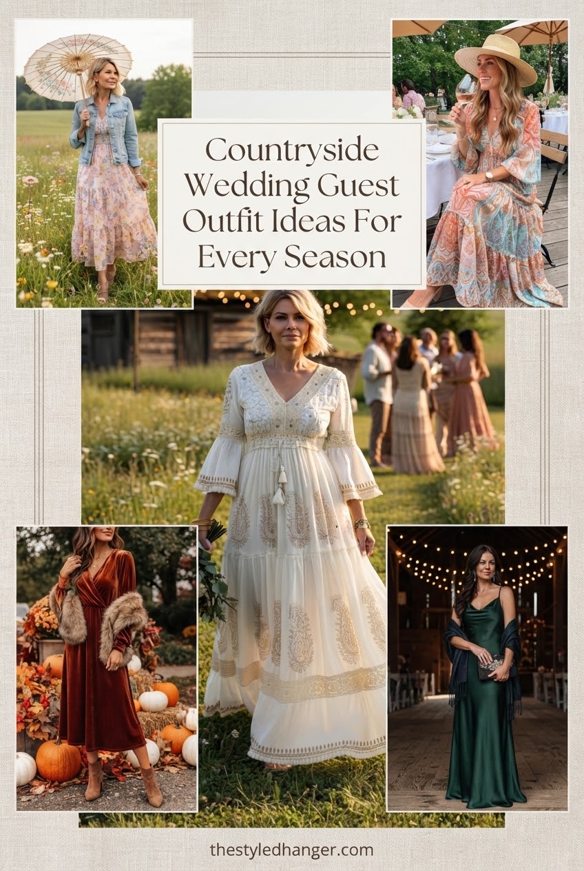 Countryside Wedding Guest Outfit Ideas For Every Season