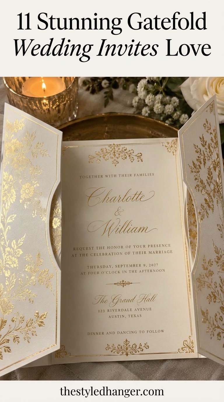 11 Stunning Gatefold Wedding Invites You'll Love