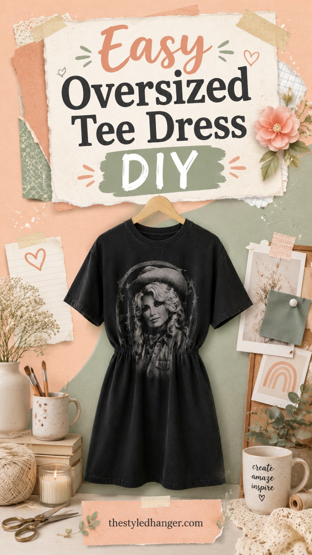 Easy Oversized Tee Dress DIY