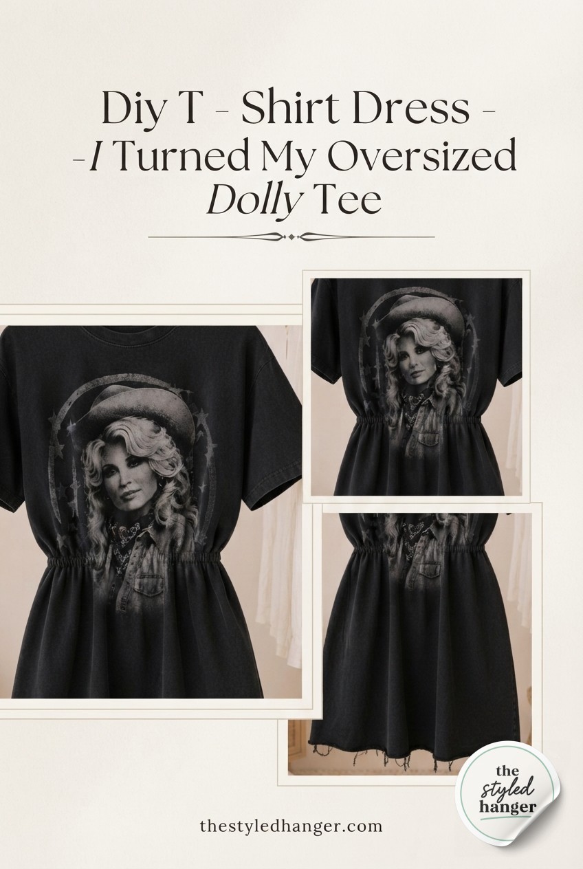 Diy T - Shirt Dress - I Turned My Oversized Dolly Tee Into