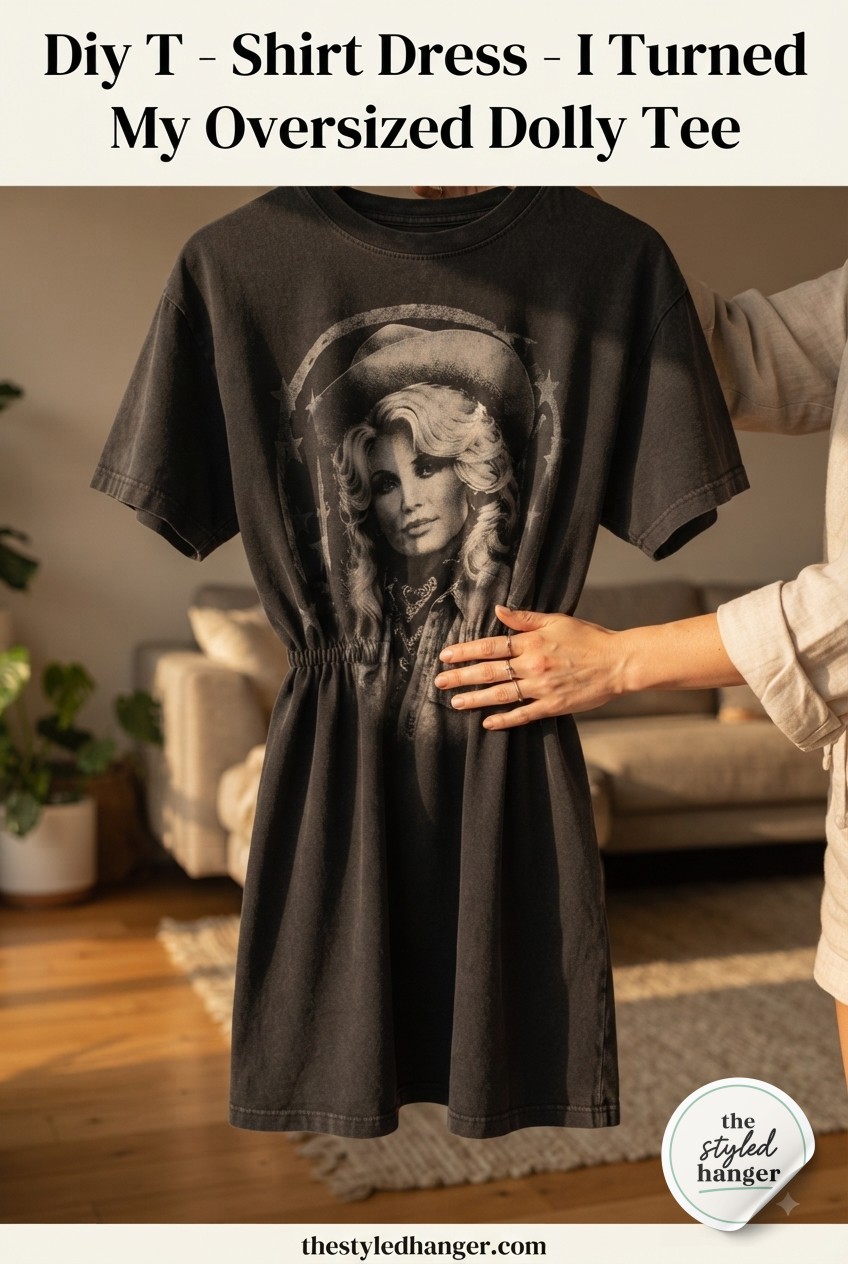 Diy T - Shirt Dress - I Turned My Oversized Dolly Tee Into