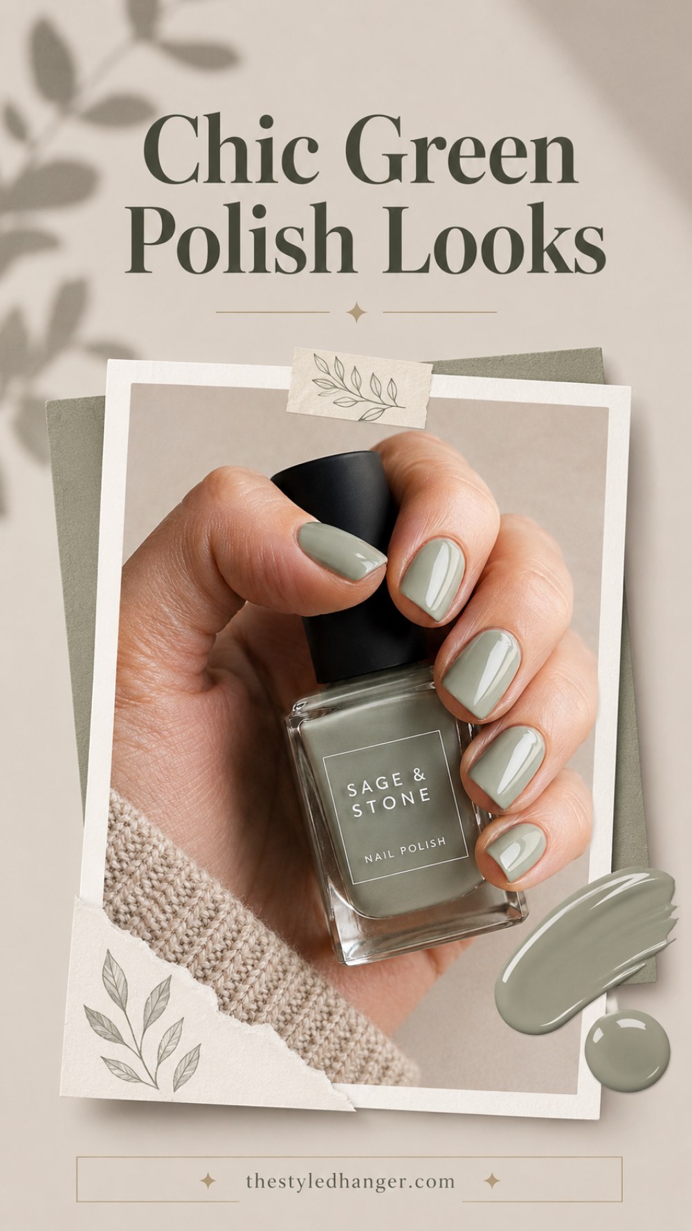 Chic Green Polish Looks
