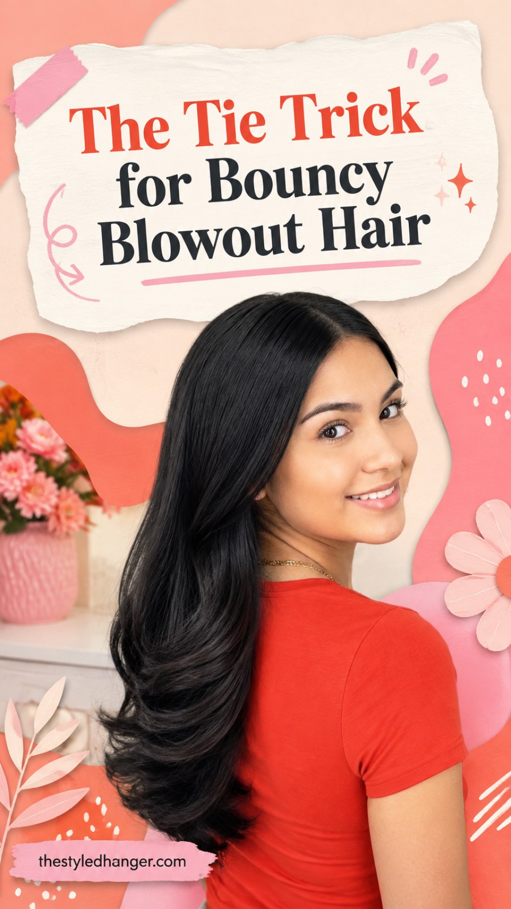The Tie Trick for Bouncy Blowout Hair