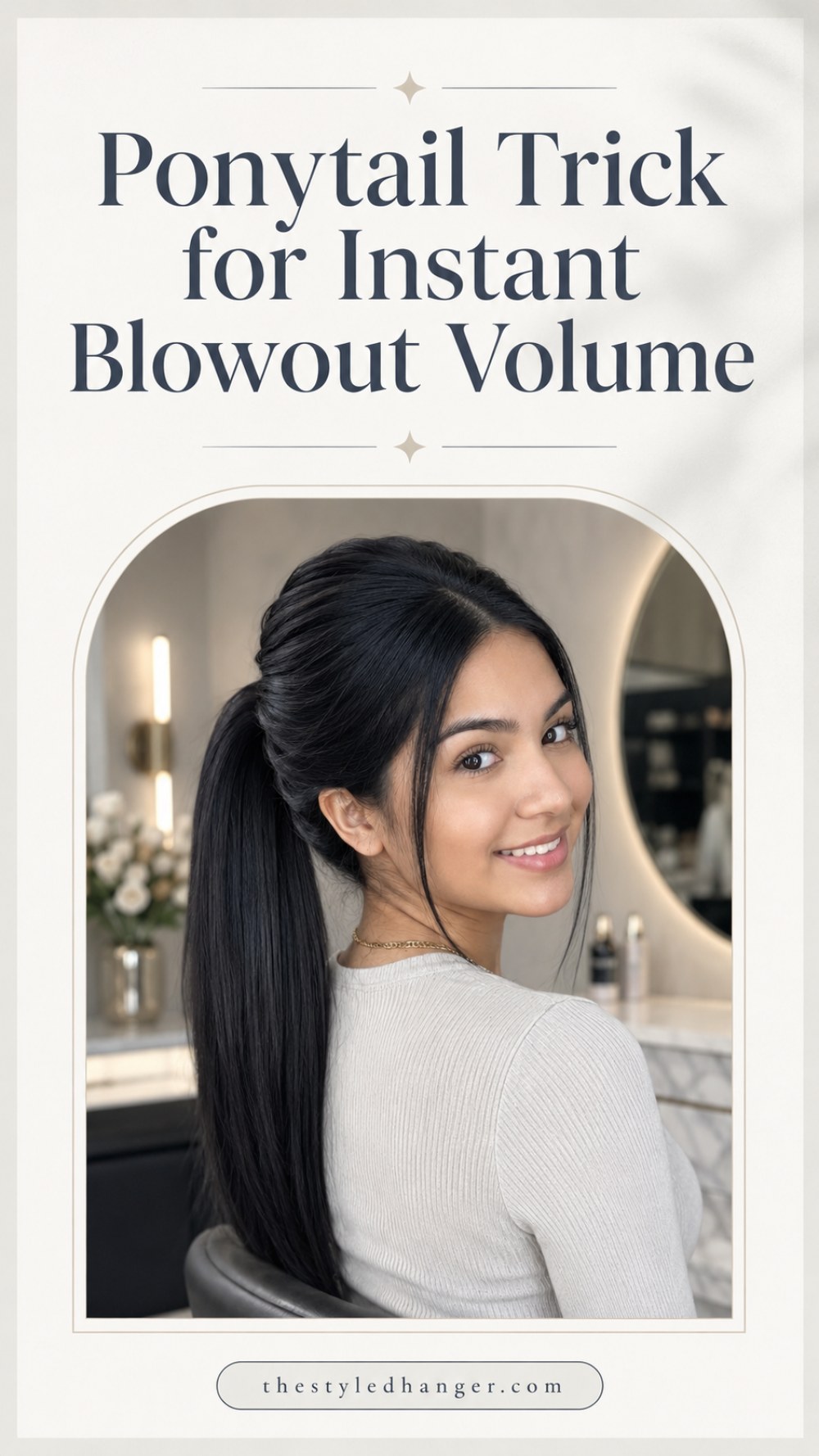 Ponytail Trick for Instant Blowout Volume
