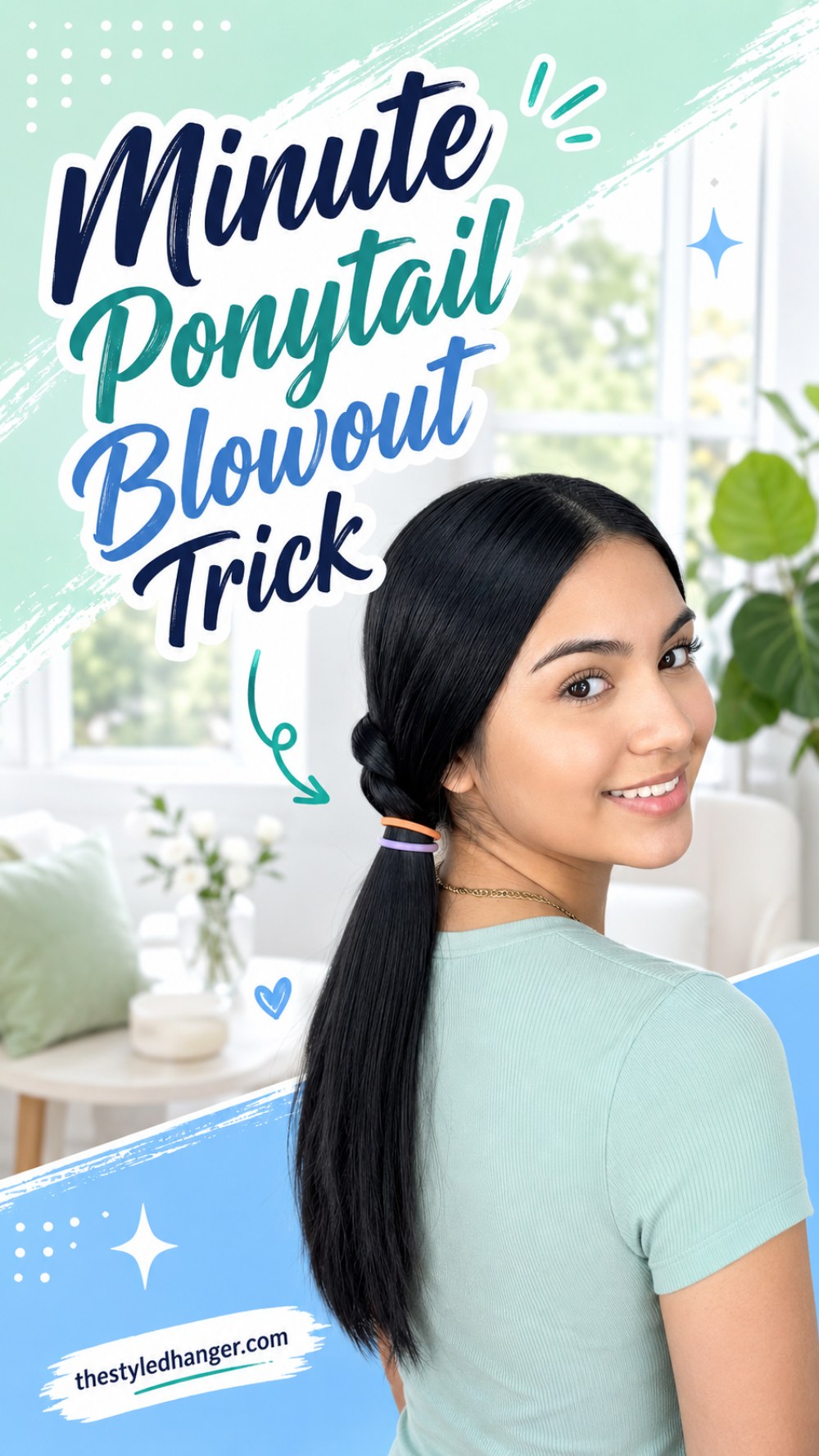 Minute Ponytail Blowout Trick