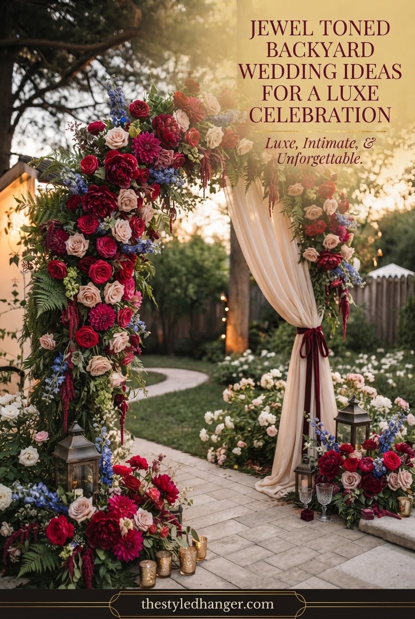 Jewel Toned Backyard Wedding Ideas For A Luxe Celebration