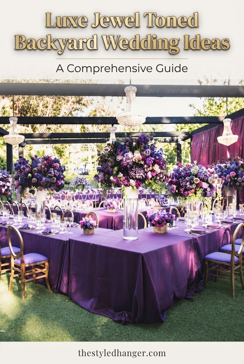 Luxe Jewel Toned Backyard Wedding Ideas