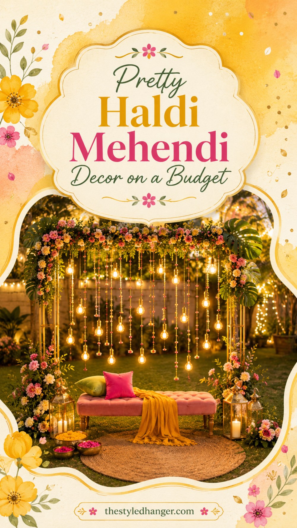 Pretty Haldi Mehendi Decor on a Budget