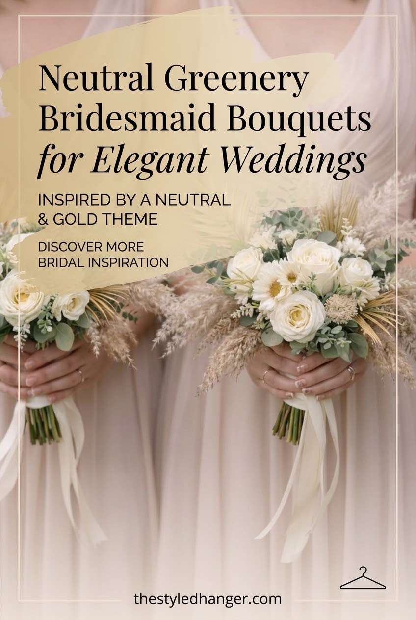 Neutral Greenery Bridesmaid Bouquets for Elegant Weddings