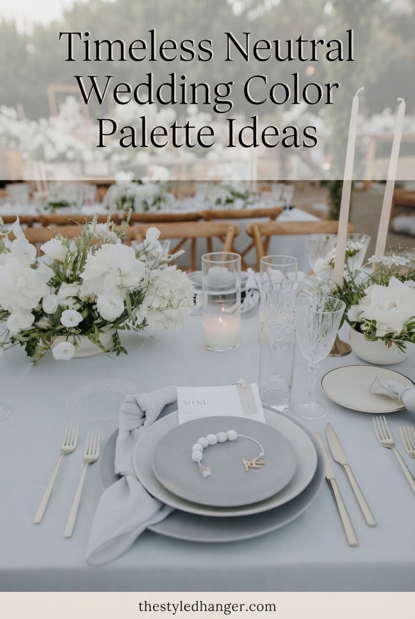 Timeless Neutral Wedding Color Palette Ideas