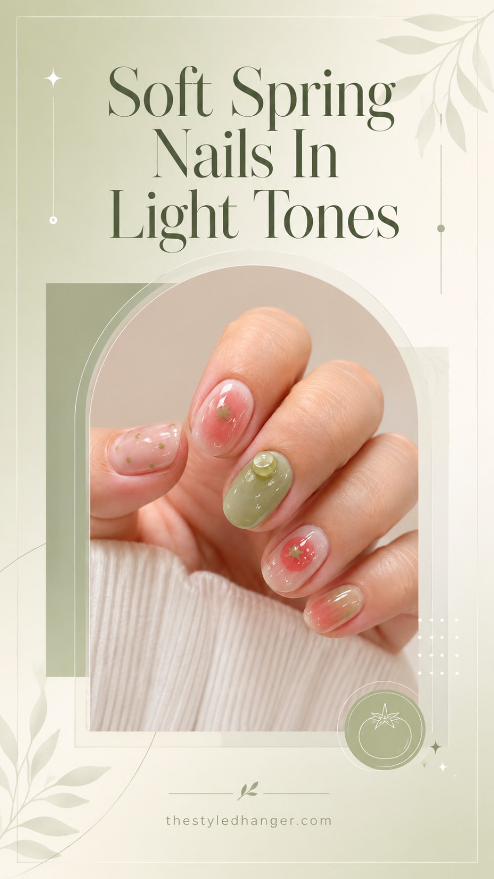 Soft Spring Nails In Light Tones