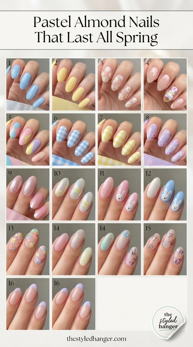 Pastel Almond Nails That Last All Spring