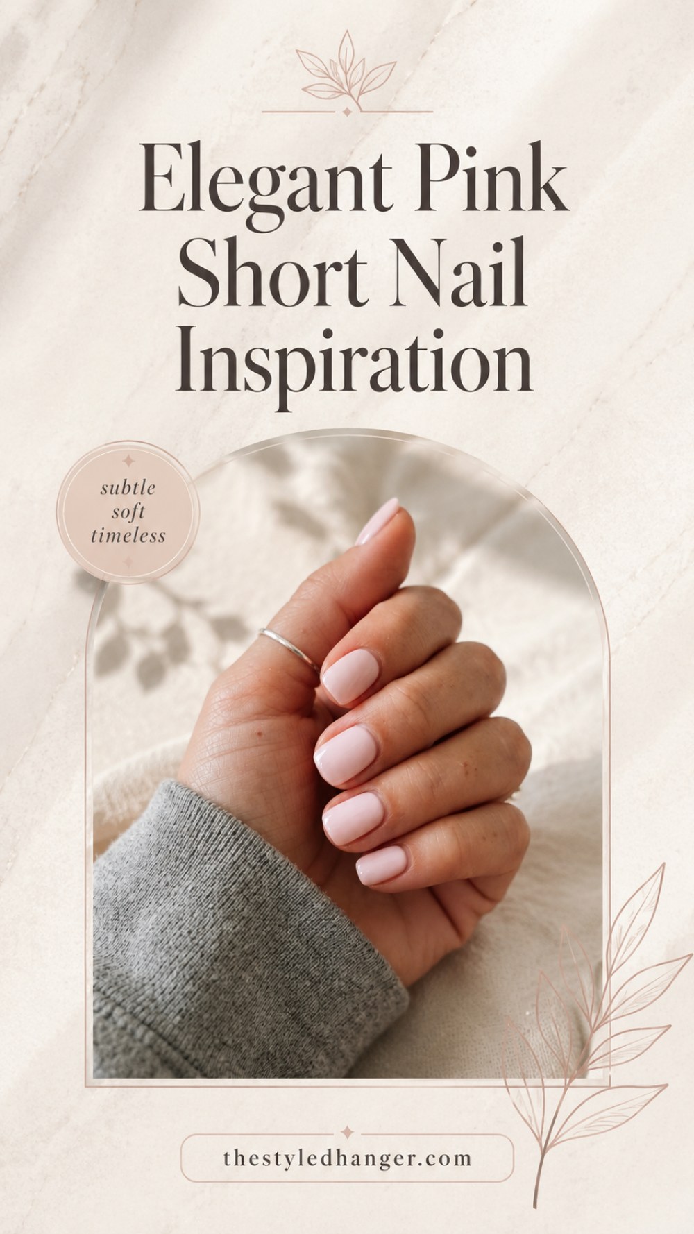 Elegant Pink Short Nail Inspiration