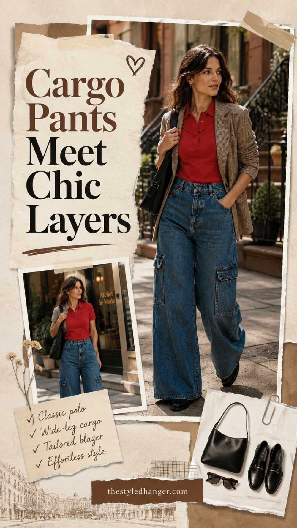 Cargo Pants Meet Chic Layers