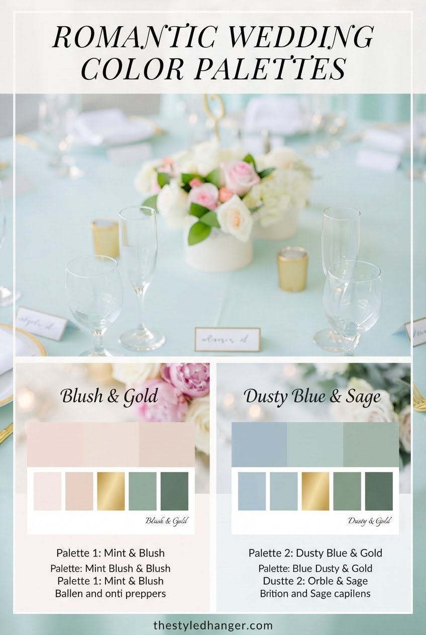 Romantic Wedding Color Palettes